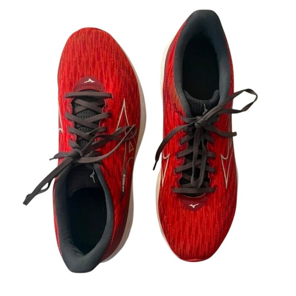 MIZUNO Running Shoes Mizuno Wave Rider 28 in High Risk Red/White Mens sz. 12.5